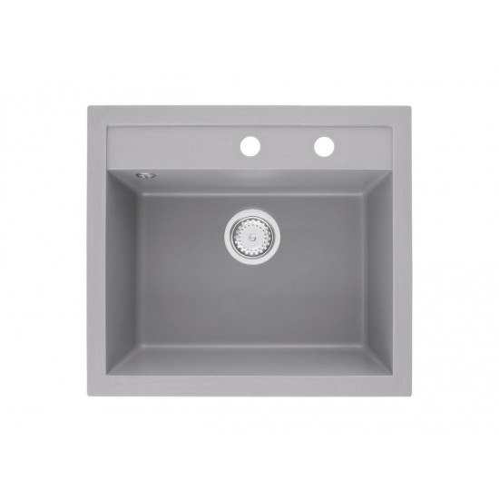 SINK SOLUTION NATURA 60 PLUS SIVA - Pomivalno korito brez odcejalnika