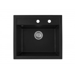 SINK SOLUTION NATURA 60 PLUS ČRNA - Pomivalno korito brez odcejalnika