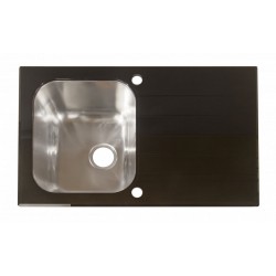 SINK SOLUTION S LINE 800*500 ČRNA - Pomivalno korito z odcejalnikom