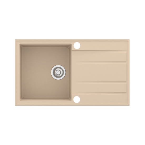 SINK SOLUTION NATURA 100 PLUS BEŽ - Pomivalno korito z odcejalnikom