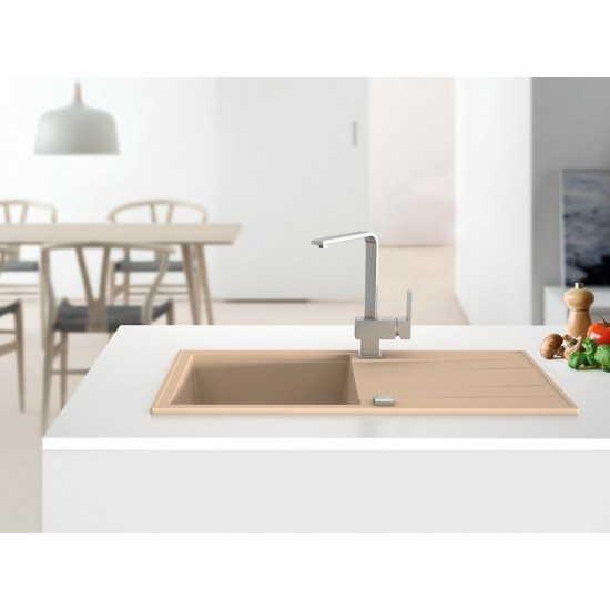 SINK SOLUTION NATURA 100 PLUS BEŽ - Pomivalno korito z odcejalnikom