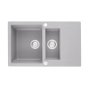 SINK SOLUTION NATURA 120 PLUS SIVA - Pomivalno korito z odcejalnikom