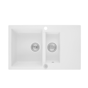 SINK SOLUTION NATURA 120 PLUS BELA - Pomivalno korito z odcejalnikom