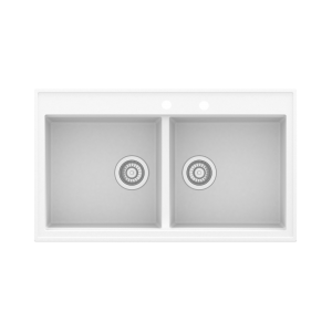 SINK SOLUTION NATURA 160 PLUS BELA - Pomivalno korito brez odcejalnika