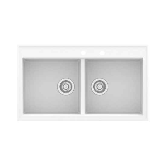 SINK SOLUTION NATURA 160 PLUS BELA - Pomivalno korito brez odcejalnika
