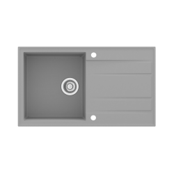 SINK SOLUTION NATURA 100 PLUS SIVA - Pomivalno korito z odcejalnikom