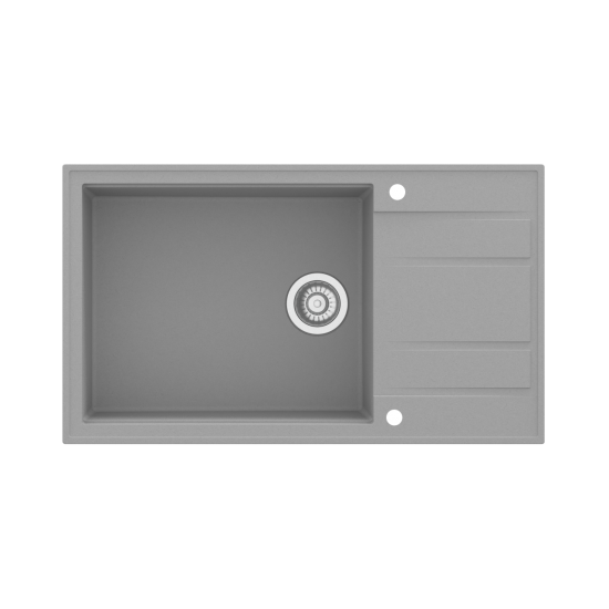 SINK SOLUTION NATURA 200 PLUS SIVA - Pomivalno korito z odcejalnikom