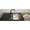 SINK SOLUTION S LINE 800*500 ČRNA - Pomivalno korito z odcejalnikom