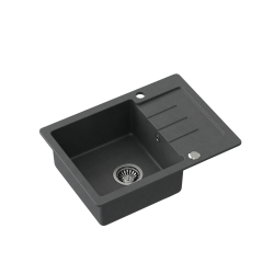 SINK SOLUTION LUMINA 20 ČRNA - Pomivalno korito z odcejalnikom