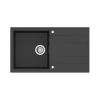 SINK SOLUTION NATURA 100 PLUS ČRNA - Pomivalno korito z odcejalnikom
