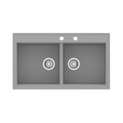 SINK SOLUTION NATURA 160 PLUS SIVA - Pomivalno korito brez odcejalnika