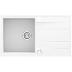 SINK SOLUTION NATURA 40 PLUS BELA - Pomivalno korito z odcejalnikom