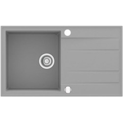 SINK SOLUTION NATURA 40 PLUS SIVA - Pomivalno korito z odcejalnikom