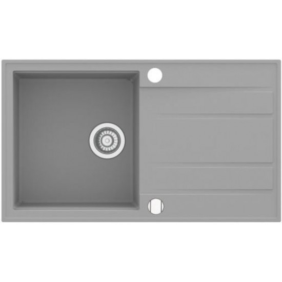 SINK SOLUTION NATURA 40 PLUS SIVA - Pomivalno korito z odcejalnikom