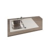 SINK SOLUTION S LINE 800*500 BELA - Pomivalno korito z odcejalnikom