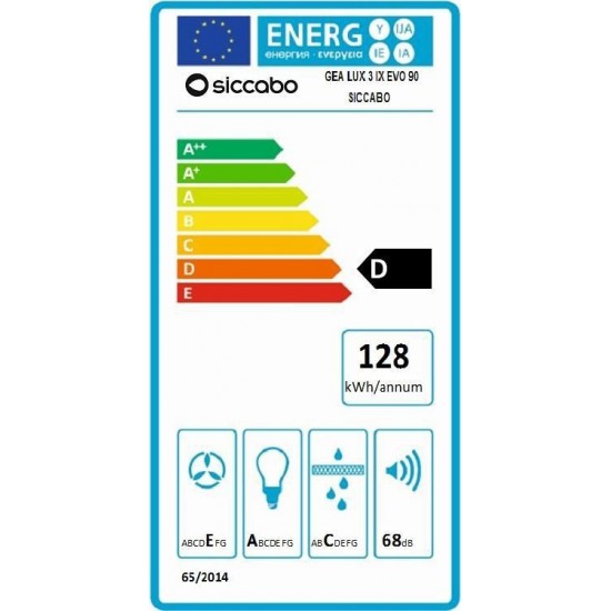 SICCABO Gea Lux 3 In Evo 90 242510 - Izvlečna napa