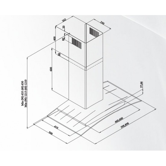 SICCABO Omega 60 S DX A 222932 - Stenska napa