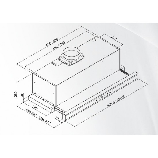 SICCABO Slim 3 Evo TC A 60 236879 - Izvlečna napa