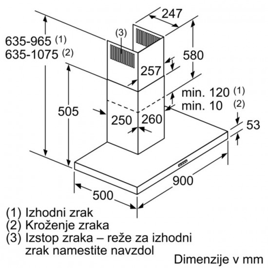 BOSCH DWB96IM50 - Stenska napa Serie 4