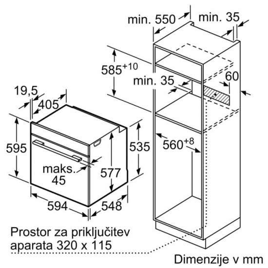BOSCH HBG675BS1 - Vgradna pečica Serie 8