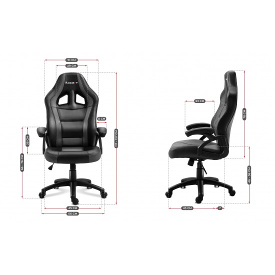 HUZARO HZ-Force 4.2 Grey - Gaming stol siv