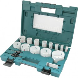 MAKITA D-63993 - 16 delni univerzalni set BIM kronskih žagz adapterjem in centrinim svedrom