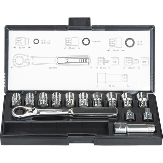 MAKITA B-65595 - 14 delni set natičnih ključev
