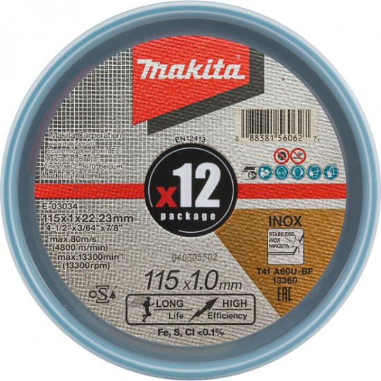 MAKITA E-03034-12 - Tanka rezalna plošča