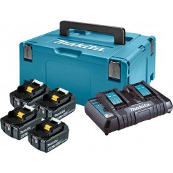 MAKITA 197503-4 - LXT power set Makpac Tip3, BL1840Bx4, DC18RD