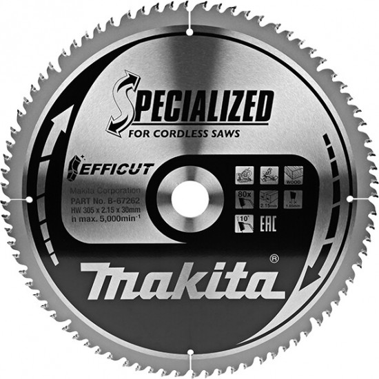 MAKITA B-67262 - TCT žagin list EFFICUT