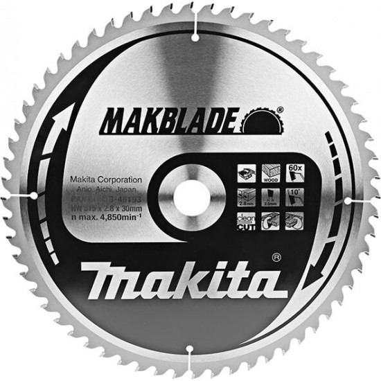 MAKITA B-46193 - TCT Makblade žagin list