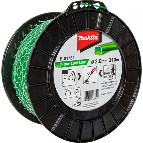 MAKITA E-01781 - Štiridelna najlonska nitka zelena