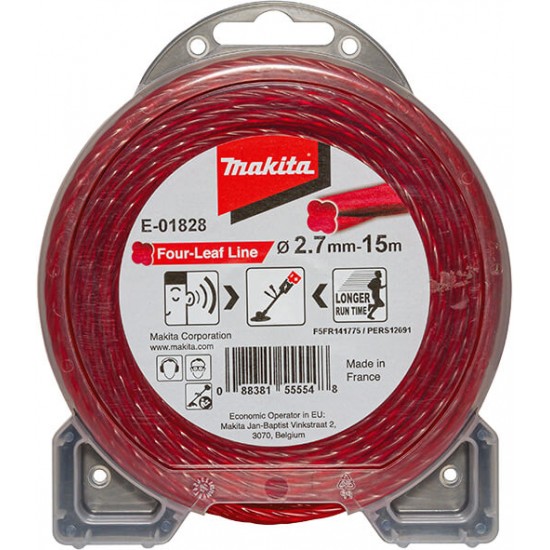 MAKITA E-01828 - Štiridelna najlonska nitka rdeča