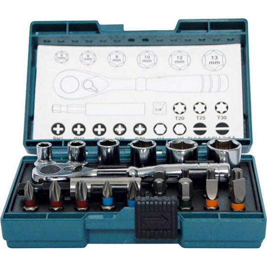 MAKITA B-54081 - 21-delni set vij.nastavkov z ragljo