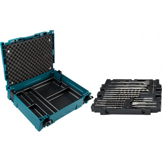 MAKITA B-53877 - MAKPAC 17-delni set svedrov in dlet SDS-Plus