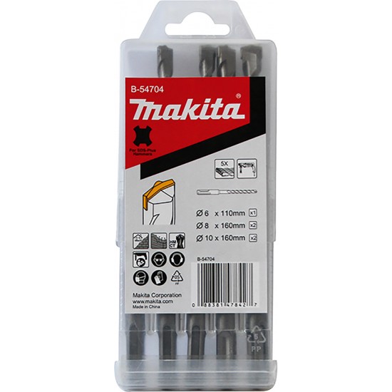 MAKITA B-54704 - 5-delni set TCT svedrov SDS-Plus