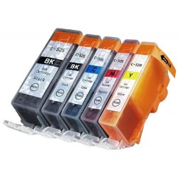 Canon CLI-526 BK-C-M-Y - PGI-525BK - Kompatibilen komplet kartuš