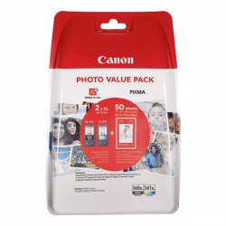 Canon PG-560XL (črna) - CL-561XL (barvna) - papir (GP-501) - Original komplet kartuš