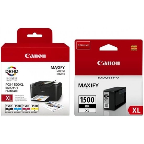 Canon PGI-1500XL (BK-C-M-Y) - PGI-1500XL BK (črna) - Original komplet kartuš