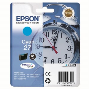 Epson 27 (C13T27024010) (modra) - Original kartuša