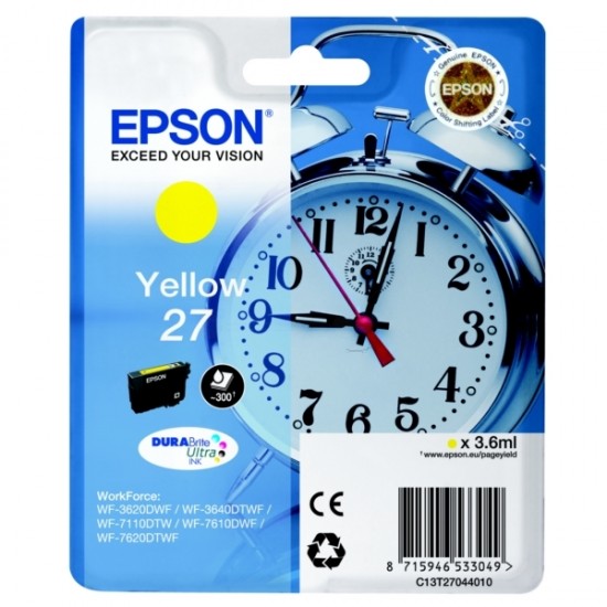 Epson 27 (C13T27044010) (rumena) - Original kartuša