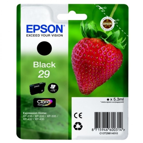 Epson 29 BK (C13T29814010) (črna) - Original kartuša