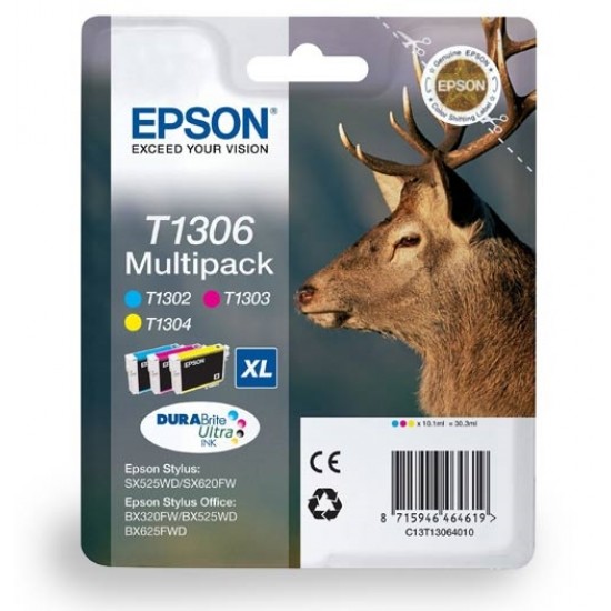 Epson T1306 (C-M-Y) - Original komplet kartuš