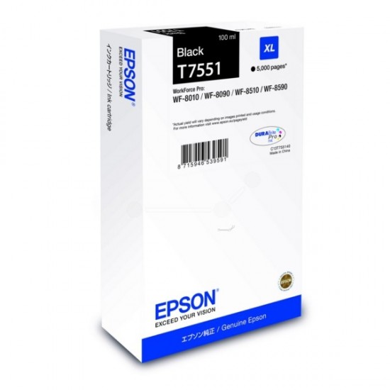Epson T7551 XL (črna) - Original kartuša