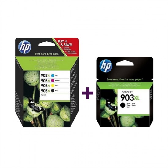 HP 3HZ51AE nr.903XL (BK-C-M-Y) - T6M15AE nr.903XL (BK) - Original komplet kartuš