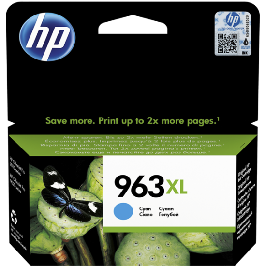 HP 3JA27AE nr.963 XL (modra) - Original kartuša