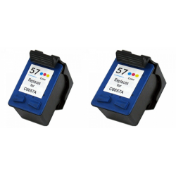HP C6657AEDK nr.57 (barvna) dvojno pakiranje - Kompatibilen komplet kartuš