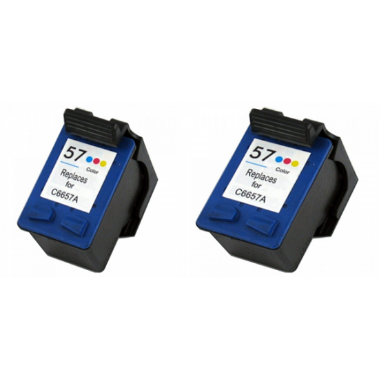 HP C6657AEDK nr.57 (barvna) dvojno pakiranje - Kompatibilen komplet kartuš
