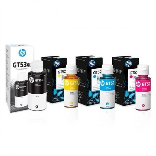 HP GT53 XL BK - GT52 (C-M-Y) - original komplet črnil