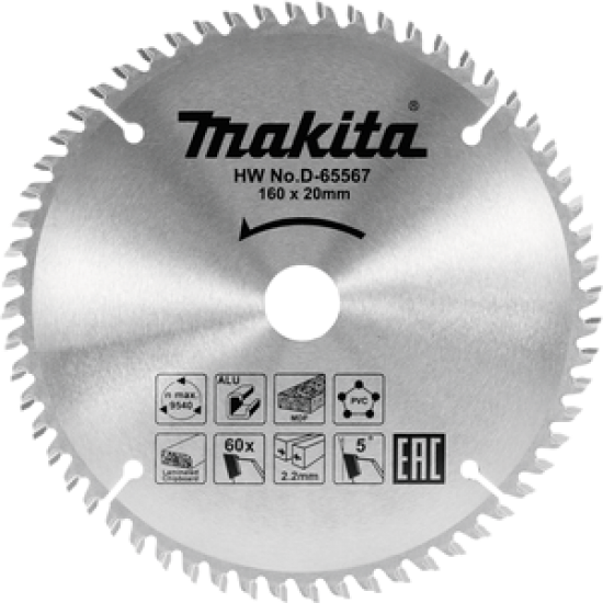 MAKITA D-65567 - Žagin list TCT